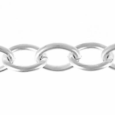 9mm Matte Silver Plated Cable Chain Link - Goody Beads