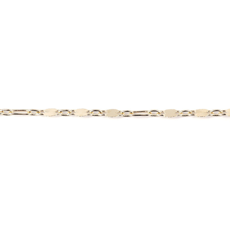 5x2mm Shiny Gold Plated Rectangle Link Chain - Goody Beads