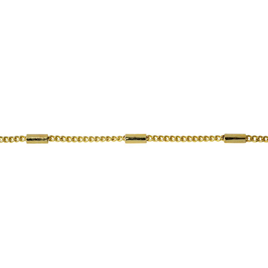 1.2mm Satellite Curb Chain - Gold
