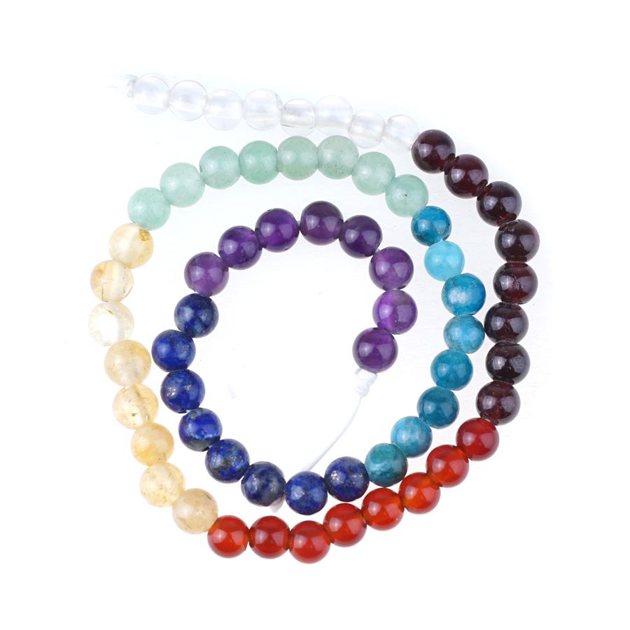 Chakra 6mm Round Large Hole Bead Strand