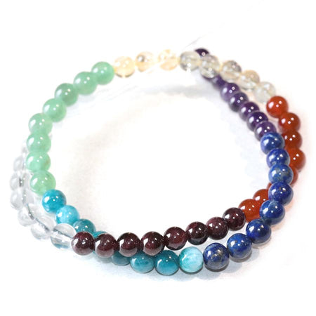 Chakra Banded Mixed Stone 6mm Round 15-16 Inch