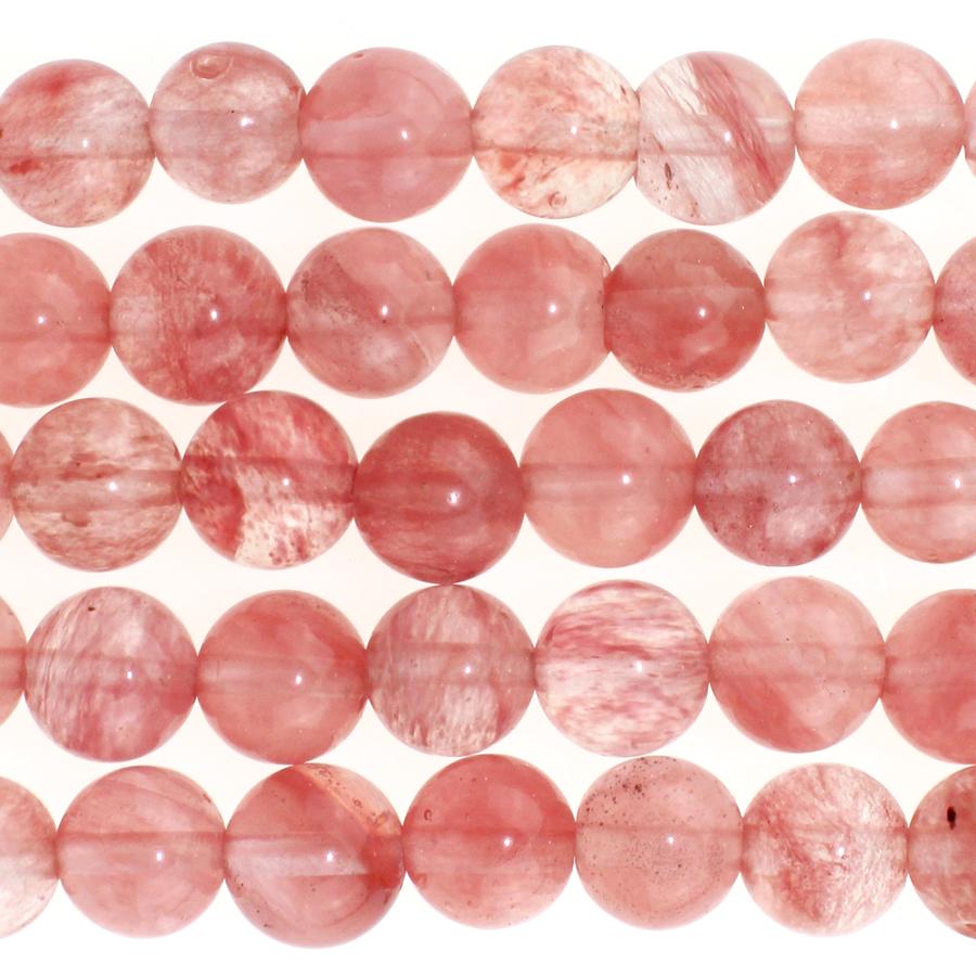 Cherry Quartz 6mm Round 8-Inch - Goody Beads
