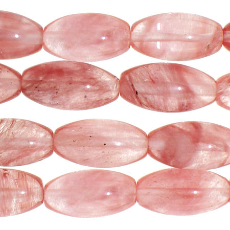 Cherry Quartz 8x16 Rice Bead 8-Inch