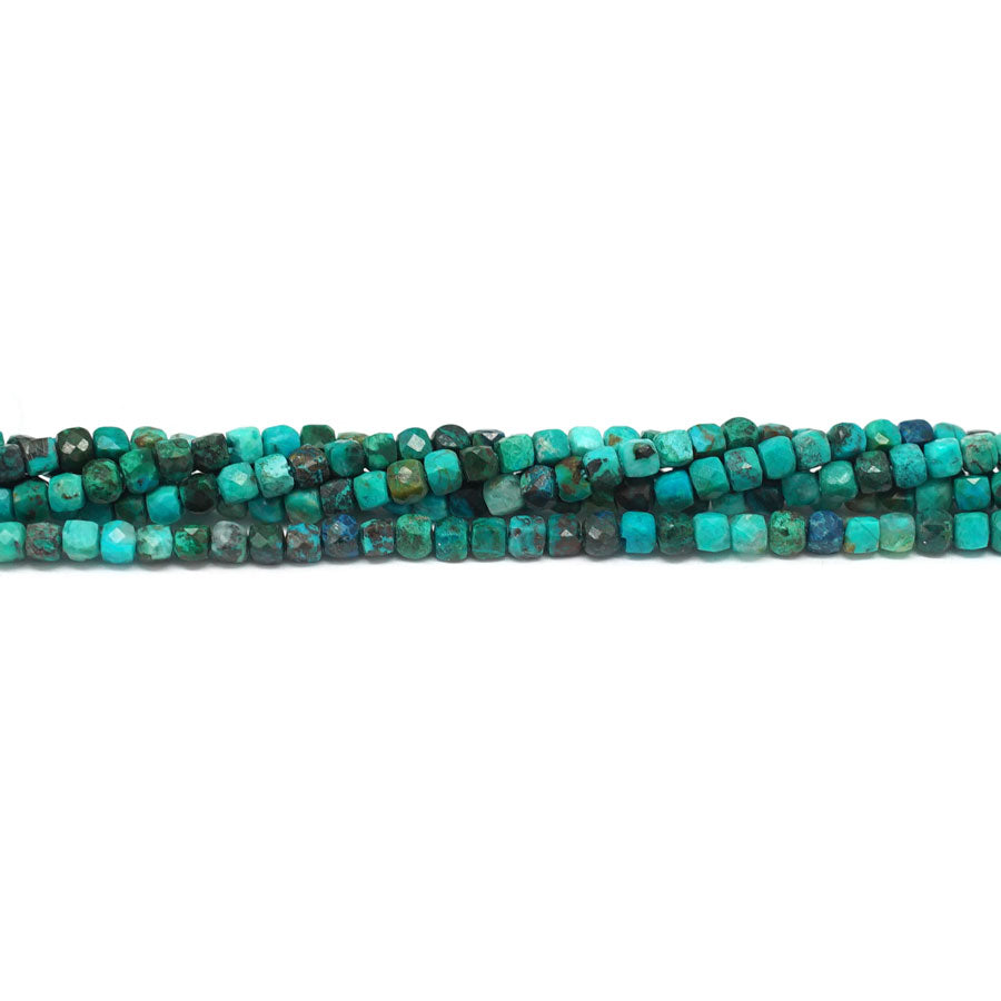 Chrysocolla 2mm Faceted Cube 15-16 Inch - Goody Beads