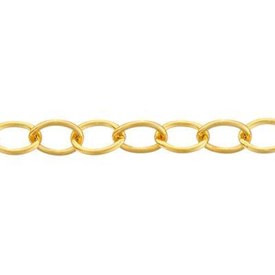 4mm Gold Finish Cable Chain Link - Goody Beads