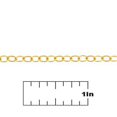 4mm Gold Finish Cable Chain Link - Goody Beads