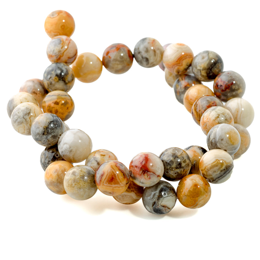 Crazy Lace Agate 10mm Round 15-16 Inch
