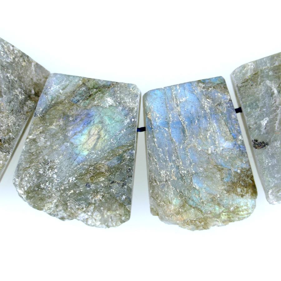 Labradorite 17x22-14x27 Jagged Rough Collar 15-16 Inch