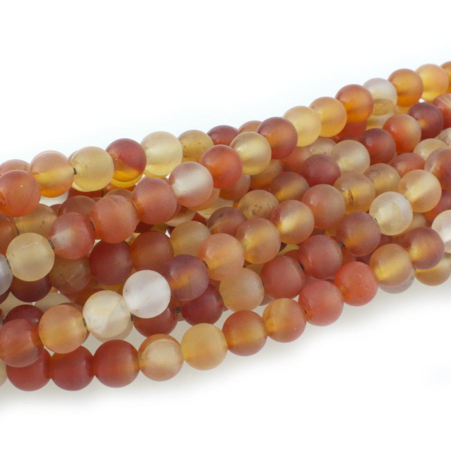 MATTE Carnelian 4mm Round 15-16 Inch