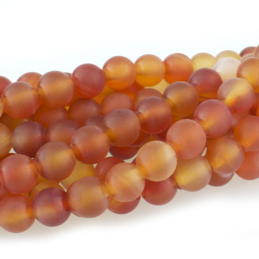 MATTE Carnelian 6mm Round 15-16 Inch