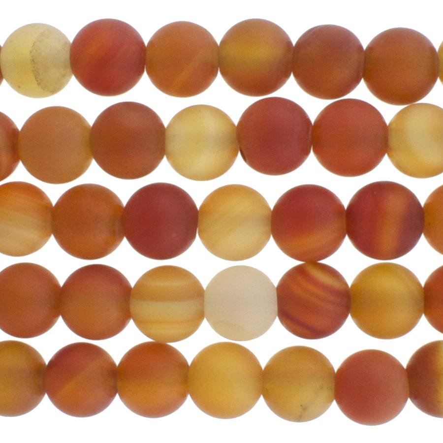 MATTE Carnelian 6mm Round 15-16 Inch