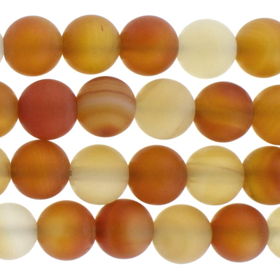 MATTE Carnelian 8mm Round 15-16 Inch