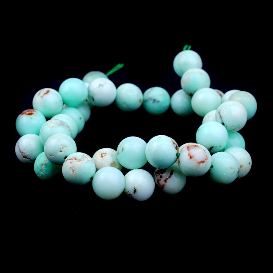 10mm Apple Green Chrysoprase Natural Round - 15-16 Inch - Goody Beads