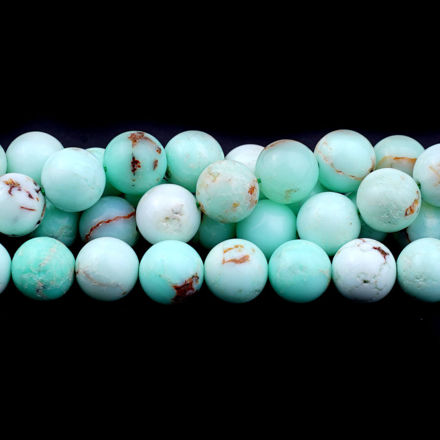 10mm Apple Green Chrysoprase Natural Round - 15-16 Inch - Goody Beads