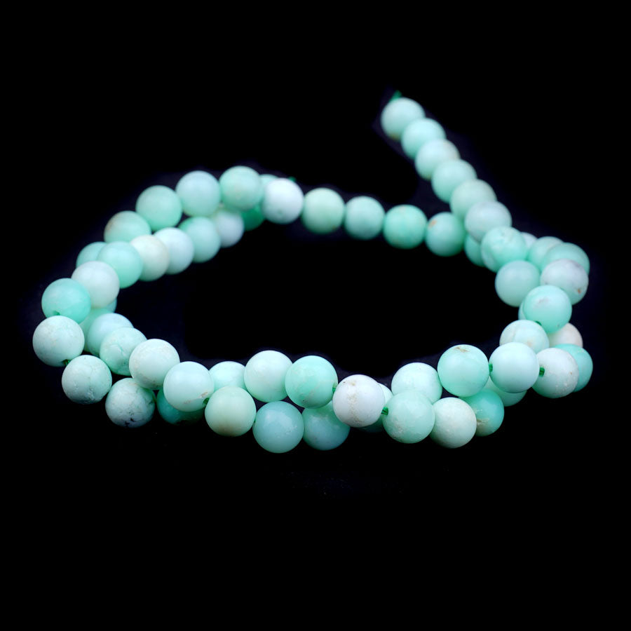 6mm Apple Green Chrysoprase Natural Round A Grade - 15-16 Inch - Goody Beads