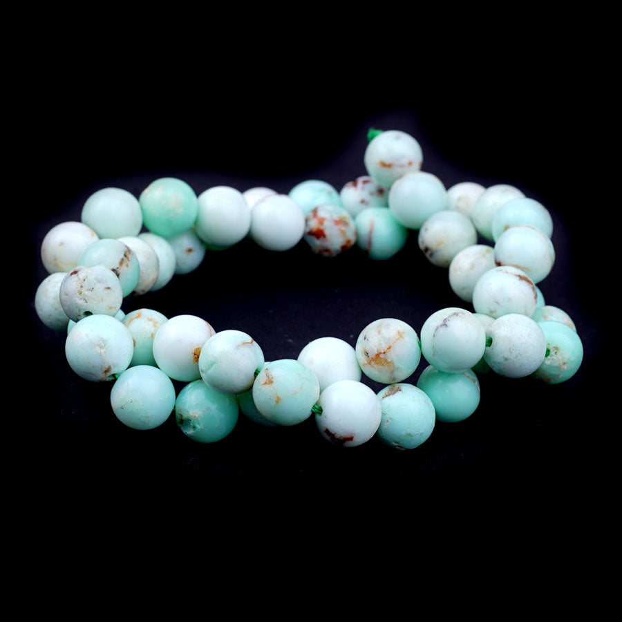 8mm Apple Green Chrysoprase Natural Round - 15-16 Inch - Goody Beads