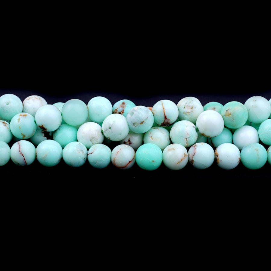 8mm Apple Green Chrysoprase Natural Round - 15-16 Inch - Goody Beads