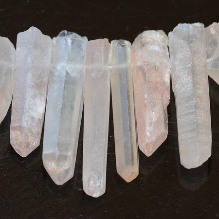 Red Crystal Quartz 4x20-6x40mm Points 15-16 Inch