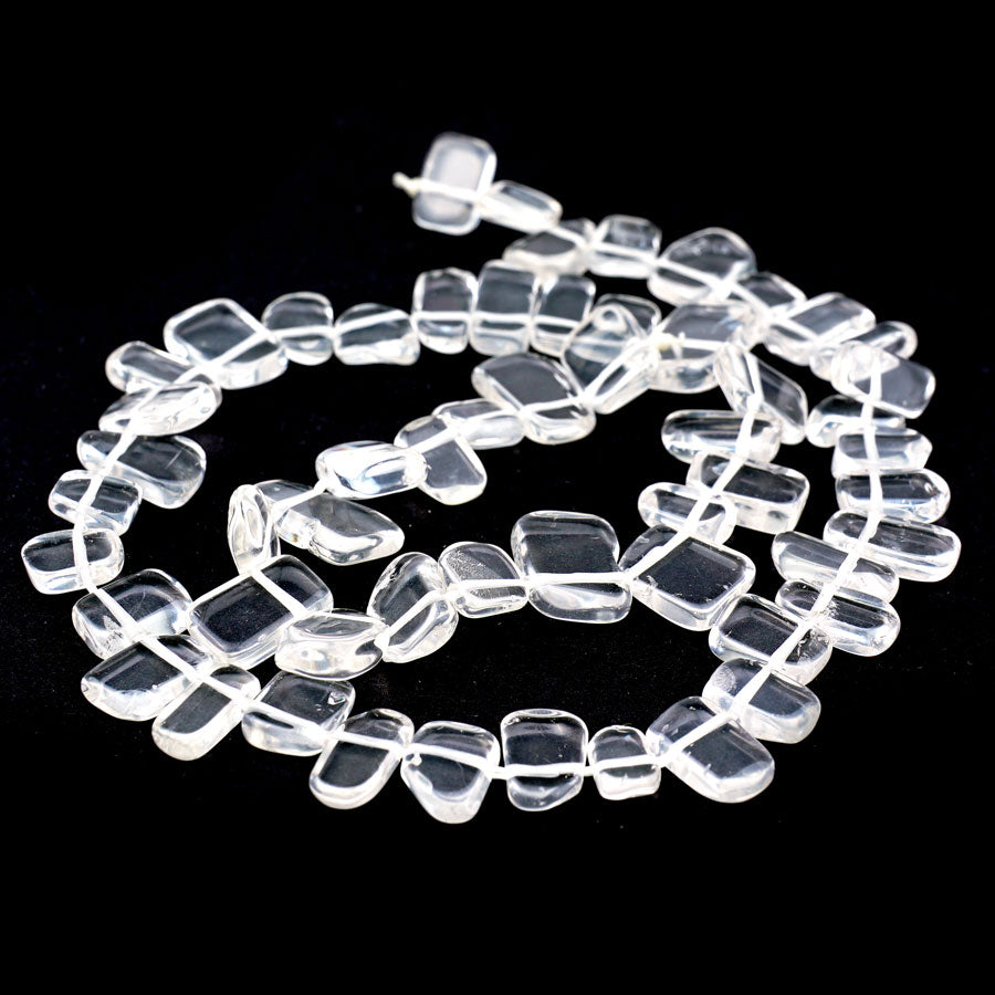 7x10-13mm Crystal Quartz Natural Freeform Rectangle - 15-16 Inch - Goody Beads