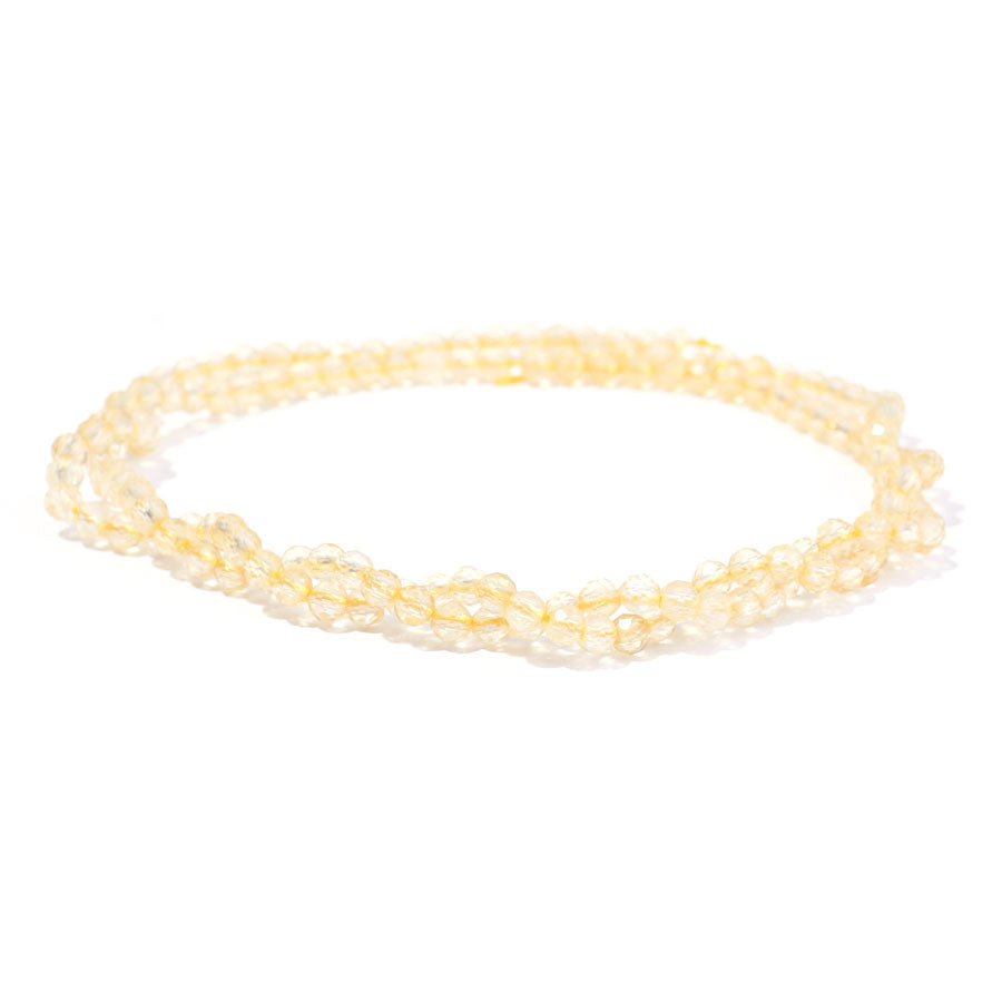 Citrine 3mm Round Faceted - 15-16 Inch - Goody Beads