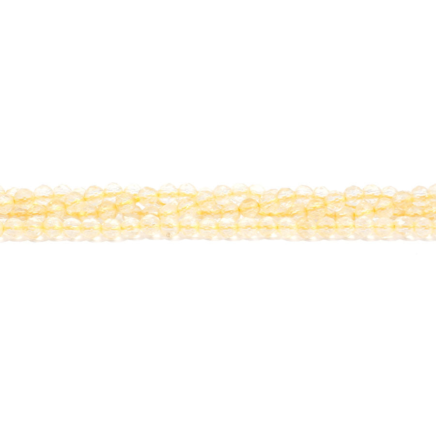 Citrine 3mm Round Faceted - 15-16 Inch - Goody Beads