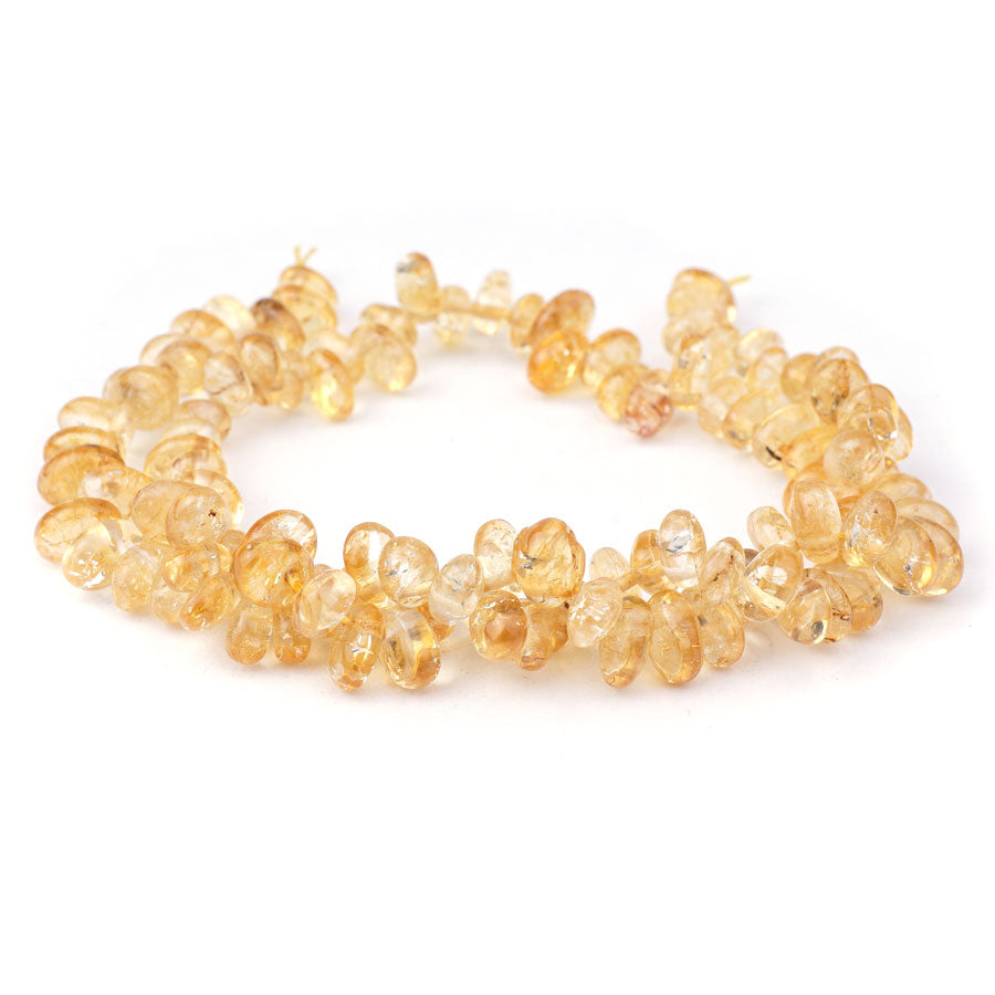 4X8mm Citrine Natural Pebble Top Drill AA Grade - 15-16 Inch - Goody Beads