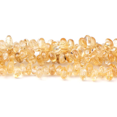 4X8mm Citrine Natural Pebble Top Drill AA Grade - 15-16 Inch - Goody Beads