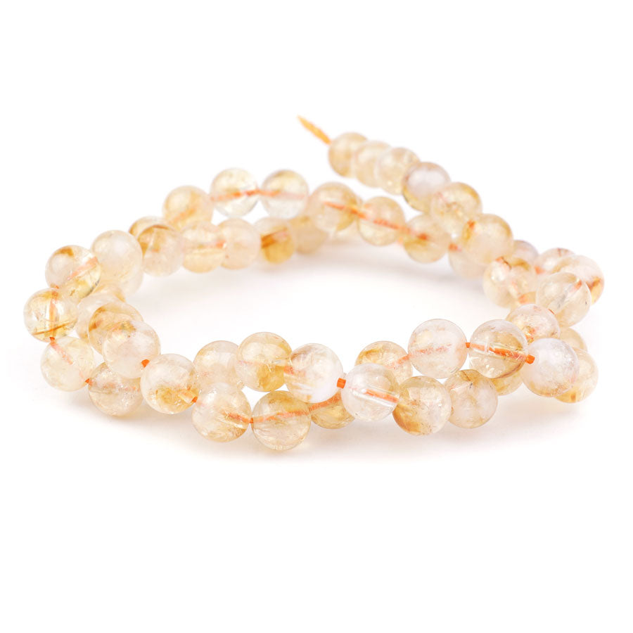 Citrine Feather 6mm Round A Grade - Limited Editions - Goody Beads