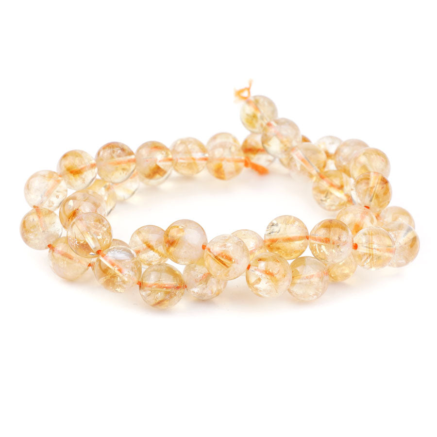 Citrine Feather 8mm Round A Grade - Limited Editions - Goody Beads