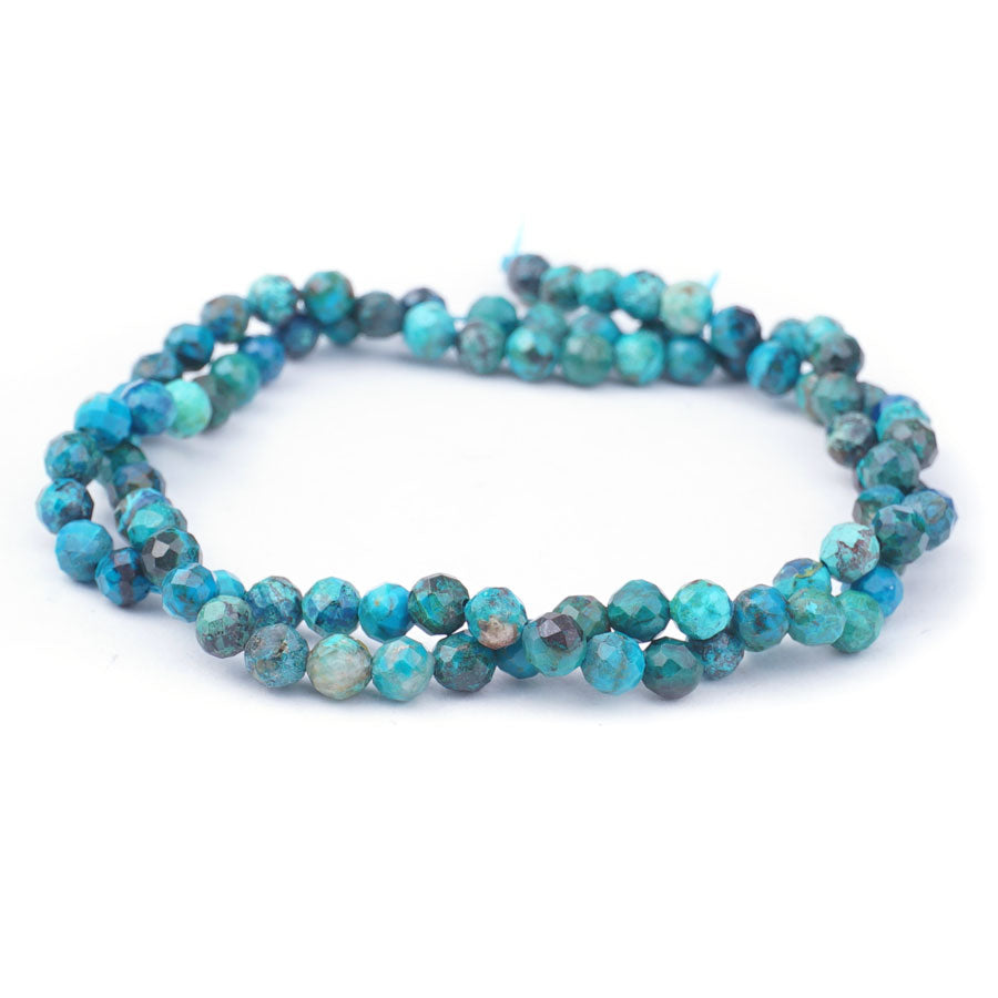 Chrysocolla 4mm Round Faceted AAA Grade - Limited Editions - Goody Beads