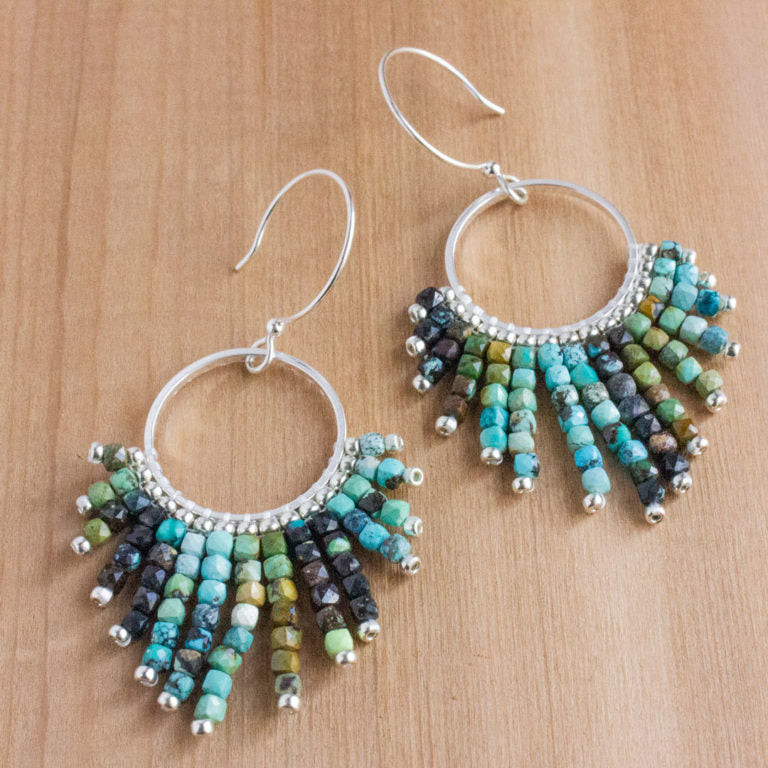 DIY Fringe Earrings with Gemstone Cube Beads - Goody Beads