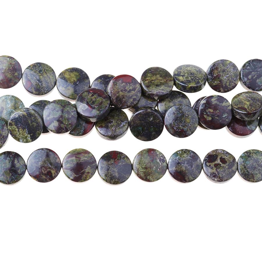 Dragon Blood Jasper 12mm Coin 8-Inch