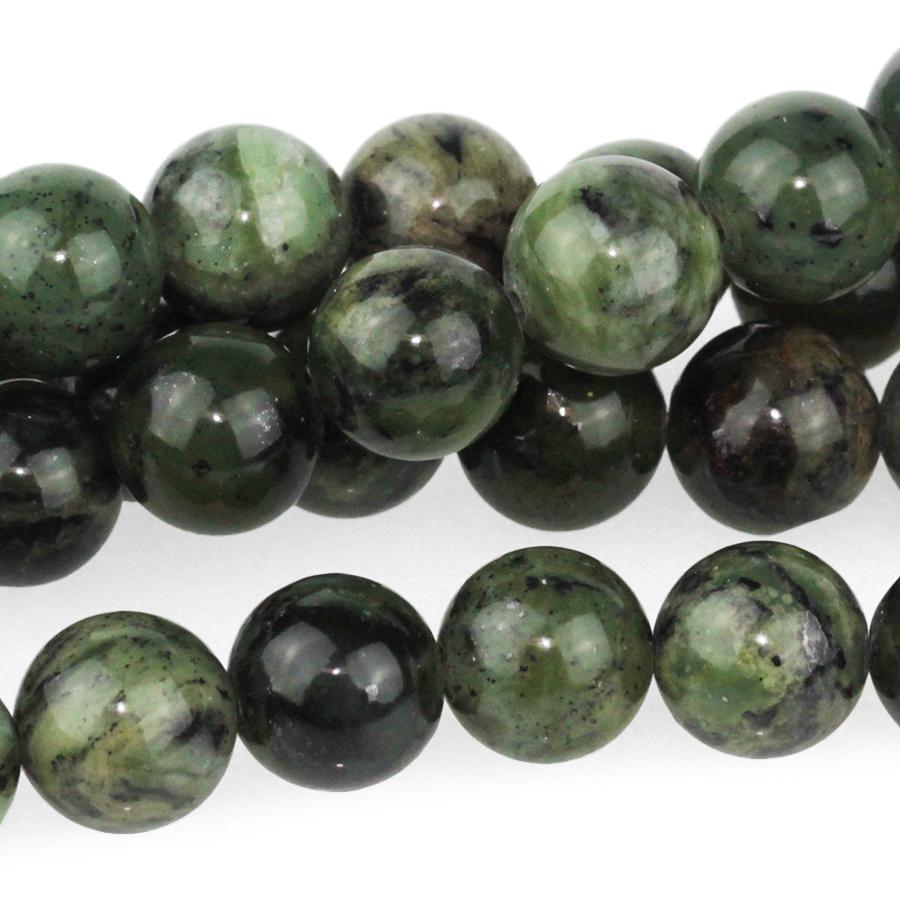 Dendritic Jade 10mm Round 15-16 Inch