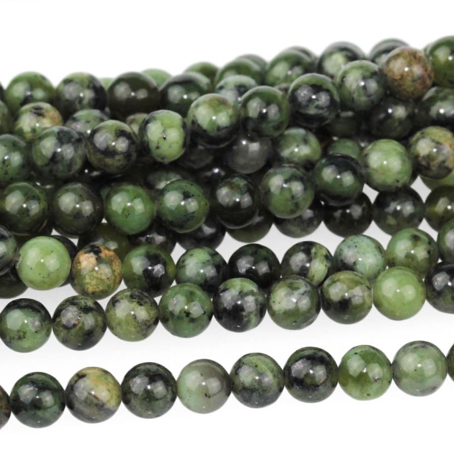 Dendritic Jade 6mm Round 15-16 Inch