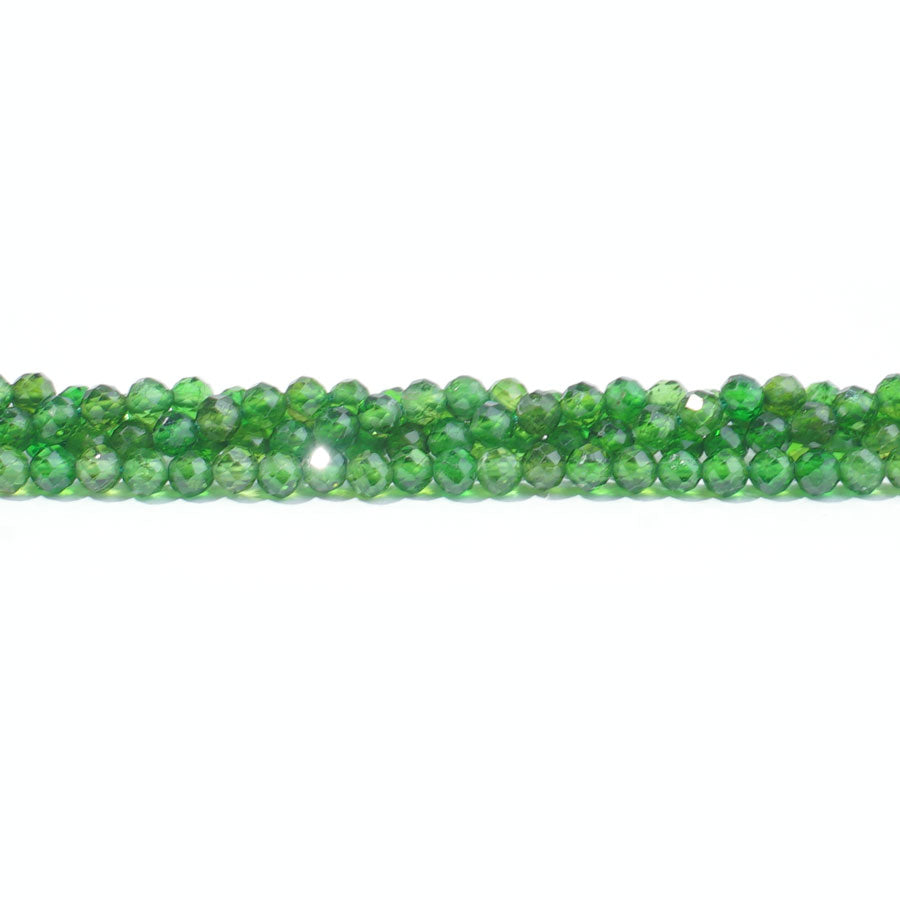 Diopside 3mm Round Faceted AAA Grade - 15-16 Inch - Goody Beads