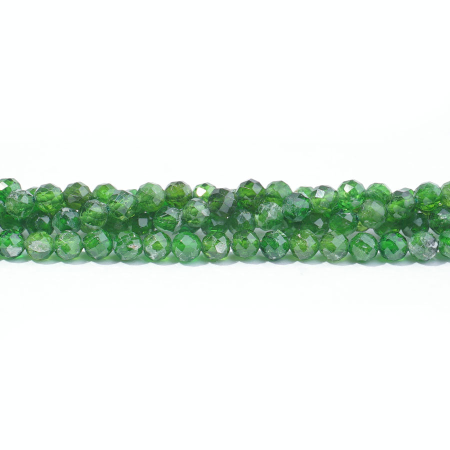 Diopside 4mm Round Faceted - 15-16 Inch - Goody Beads