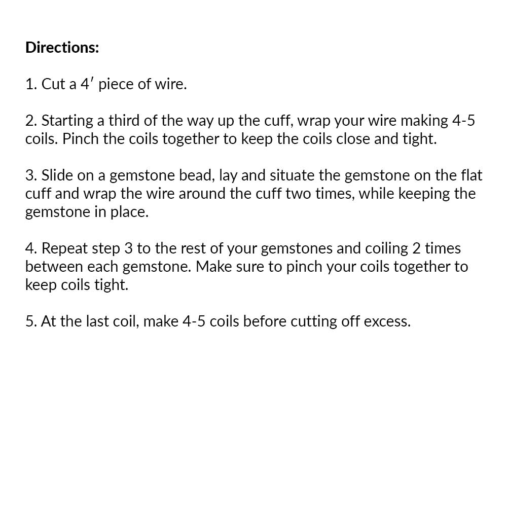 Instructions for DIY Bracelet Cuff with Microfacet Garnets - Goody Beads