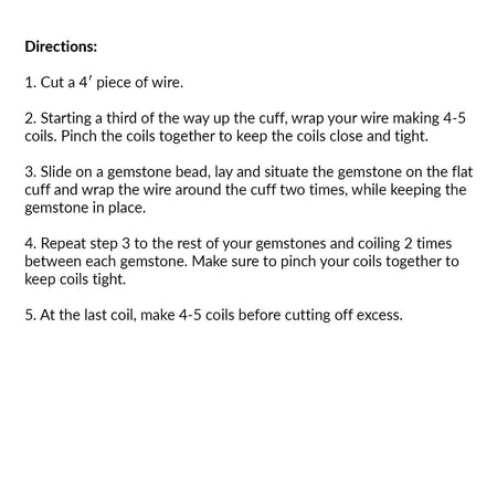 Instructions for DIY Bracelet Cuff with Microfacet Garnets - Goody Beads