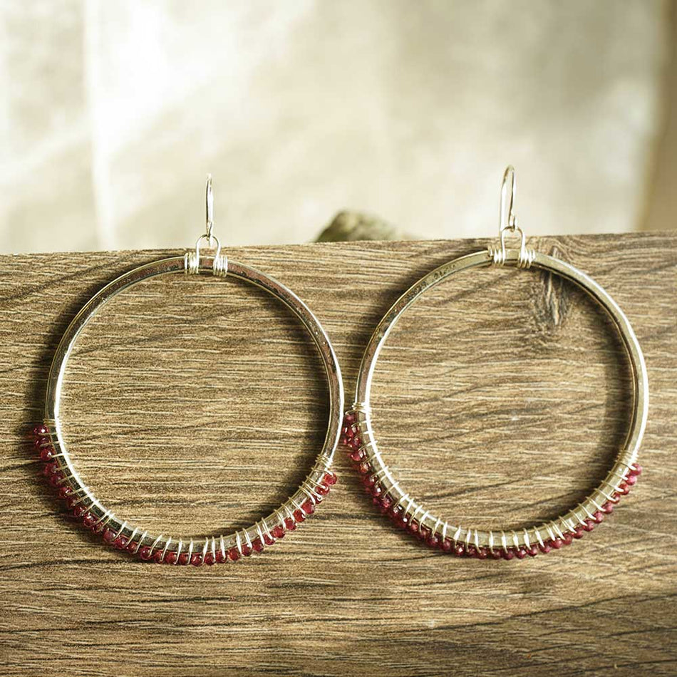 INSTRUCTIONS for DIY Wire Wrapped Hoop Earrings with Microfacet Gemstones - Goody Beads