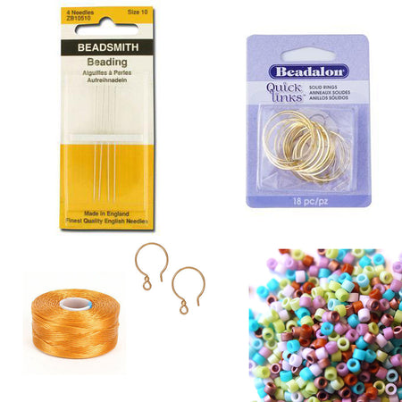 INSTRUCTIONS for DIY Gold Confetti Fringe Earrings - Tres Chic - Goody Beads