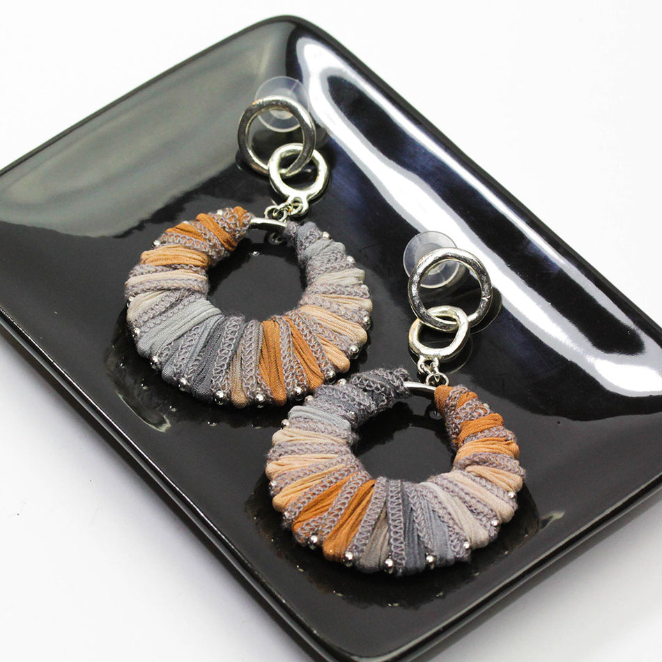 DIY Soft Rock Silk Ribbon Earrings