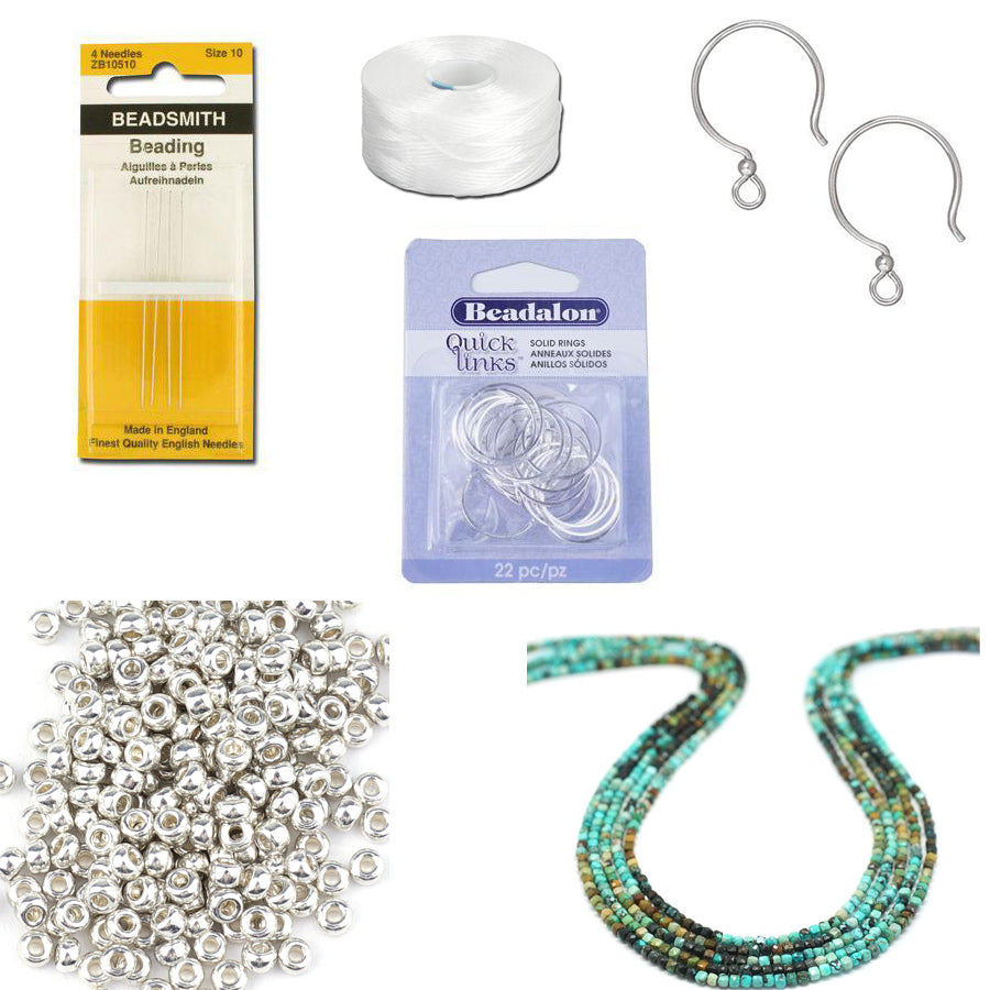 DIY Fringe Earrings with Gemstone Cube Beads - Goody Beads