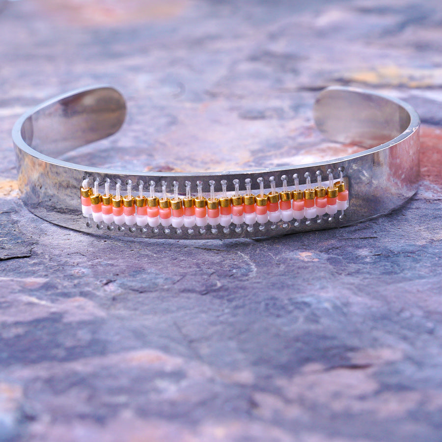 INSTRUCTIONS for DIY Summertime Silver Beadable Cuff Bracelet - Goody Beads