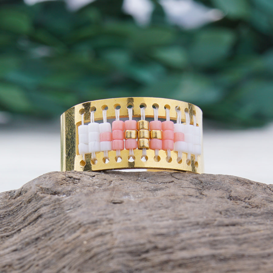 INSTRUCTIONS for DIY Summertime Gold Beadable Cuff Ring - Goody Beads