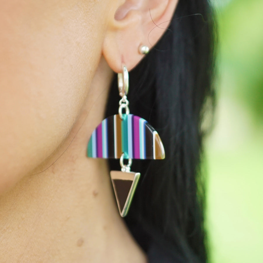 DIY Peacock Acetate Stripe Earrings - Goody Beads