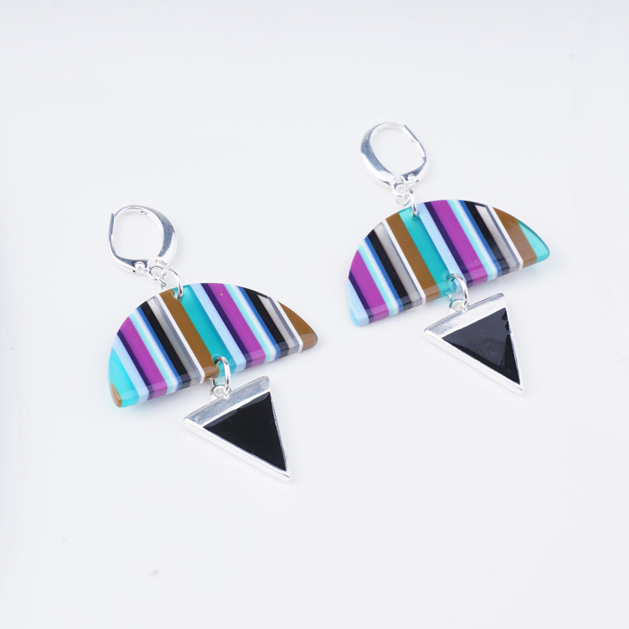 DIY Peacock Acetate Stripe Earrings - Goody Beads