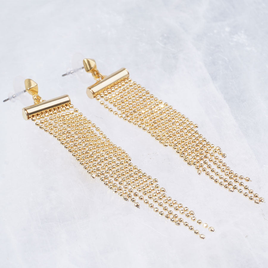 9mm Gold Diamond Post Earring with Loop - Goody Beads