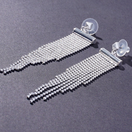 INSTRUCTIONS for DIY Silver Fringe Earrings with Ball Chain - Goody Beads