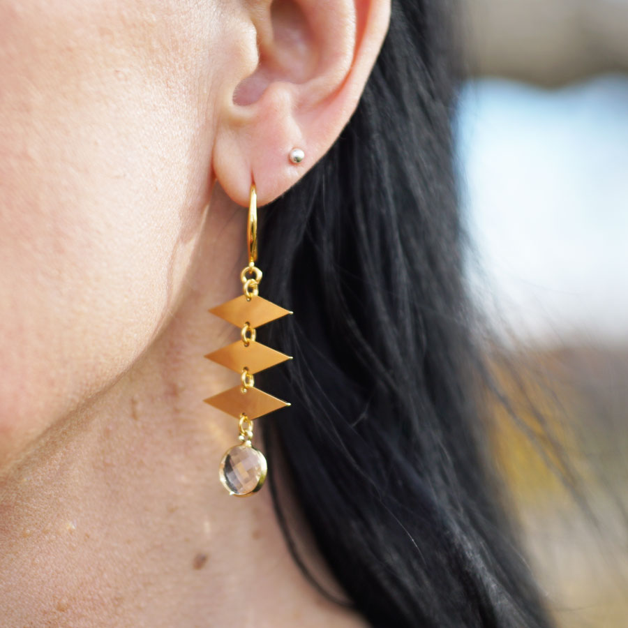 DIY Geometric Gold Earring Party - Goody Beads