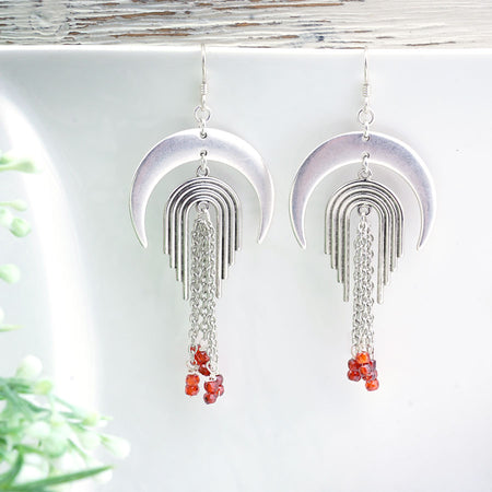 DIY Crescent & Arch Earrings-Silver - Goody Beads